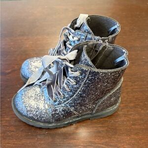 GUC Toddler Girl Glitter Combat Boot - size Toddler 10